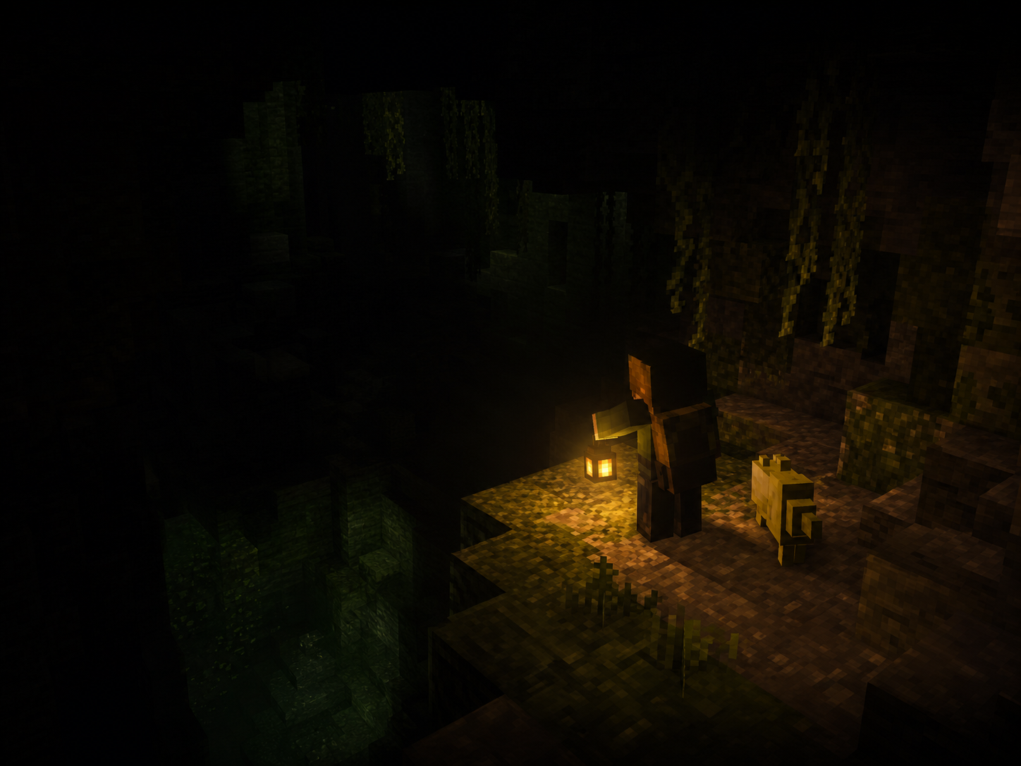 Verity Mod extreme darkness survival mechanic in Minecraft